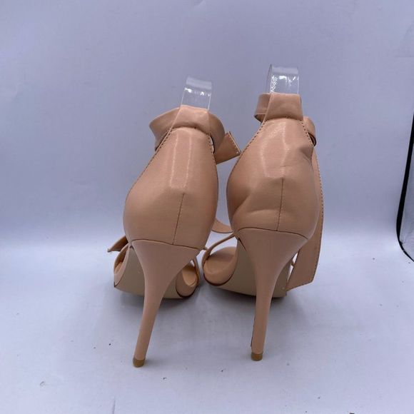 XYD Nude Open Toe Bowknot Stilettos Ankle Strap - Picture 5 of 10
